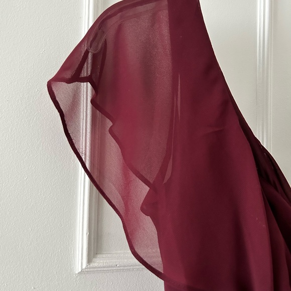 Burgundy Bridesmaid or Wedding Guest Dress - Picture 3 of 5